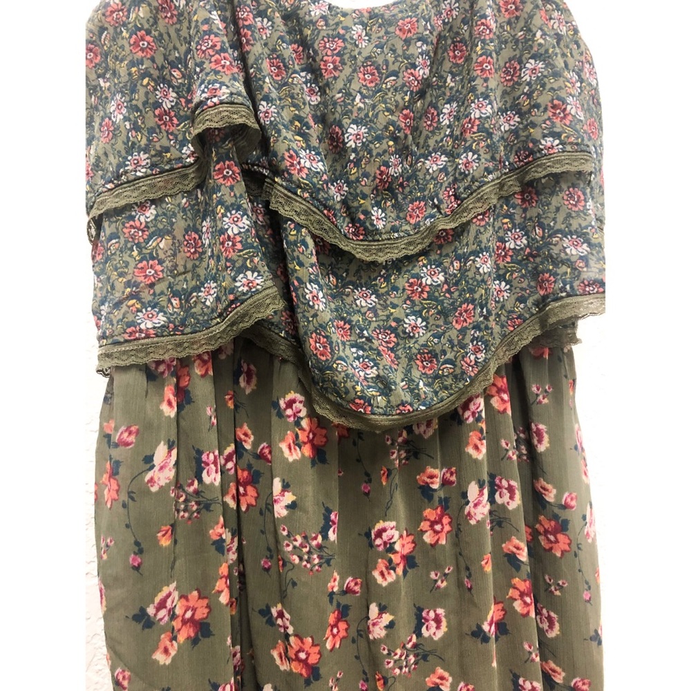 Hollister Green Floral Dress